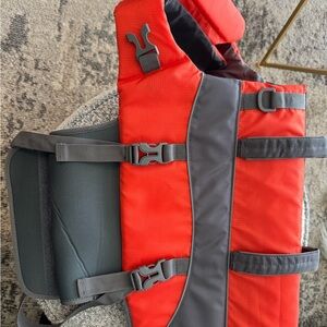 Red and Gray Life Vest